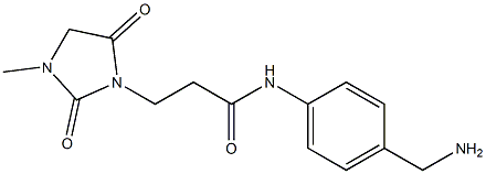 N-[4-(aminomethyl)phenyl]-3-(3-methyl-2,5-dioxoimidazolidin-1-yl)propanamide 结构式
