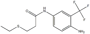 N-[4-amino-3-(trifluoromethyl)phenyl]-3-(ethylsulfanyl)propanamide 结构式