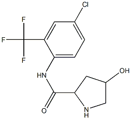 N-[4-chloro-2-(trifluoromethyl)phenyl]-4-hydroxypyrrolidine-2-carboxamide 结构式