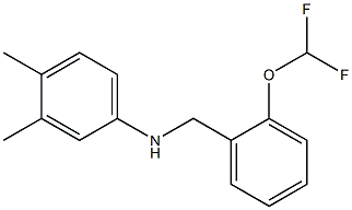 N-{[2-(difluoromethoxy)phenyl]methyl}-3,4-dimethylaniline 结构式