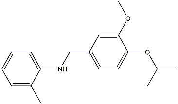 N-{[3-methoxy-4-(propan-2-yloxy)phenyl]methyl}-2-methylaniline 结构式
