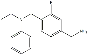 N-{[4-(aminomethyl)-2-fluorophenyl]methyl}-N-ethylaniline 结构式