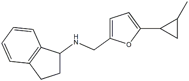 N-{[5-(2-methylcyclopropyl)furan-2-yl]methyl}-2,3-dihydro-1H-inden-1-amine 结构式