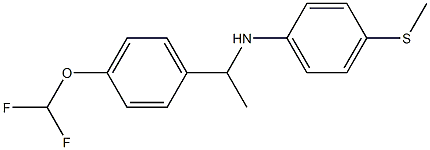 N-{1-[4-(difluoromethoxy)phenyl]ethyl}-4-(methylsulfanyl)aniline 结构式