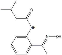 N-{2-[(1E)-N-hydroxyethanimidoyl]phenyl}-3-methylbutanamide 结构式