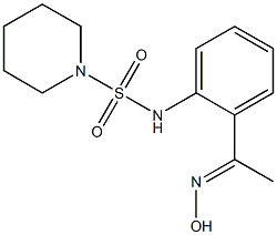 N-{2-[1-(hydroxyimino)ethyl]phenyl}piperidine-1-sulfonamide 结构式