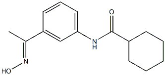 N-{3-[(1E)-N-hydroxyethanimidoyl]phenyl}cyclohexanecarboxamide 结构式