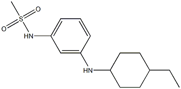 N-{3-[(4-ethylcyclohexyl)amino]phenyl}methanesulfonamide 结构式