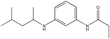 N-{3-[(4-methylpentan-2-yl)amino]phenyl}propanamide 结构式