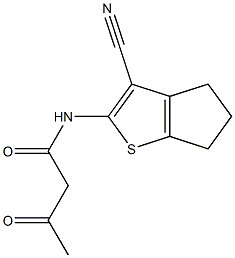 N-{3-cyano-4H,5H,6H-cyclopenta[b]thiophen-2-yl}-3-oxobutanamide 结构式