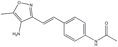 N-{4-[(E)-2-(4-amino-5-methylisoxazol-3-yl)vinyl]phenyl}acetamide 结构式