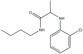 N-butyl-2-[(2-chlorophenyl)amino]propanamide 结构式