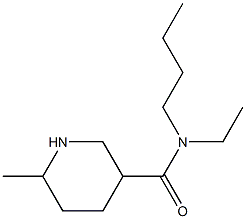 N-butyl-N-ethyl-6-methylpiperidine-3-carboxamide 结构式