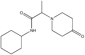 N-cyclohexyl-2-(4-oxopiperidin-1-yl)propanamide 结构式