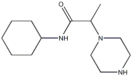 N-cyclohexyl-2-(piperazin-1-yl)propanamide 结构式