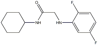 N-cyclohexyl-2-[(2,5-difluorophenyl)amino]acetamide 结构式