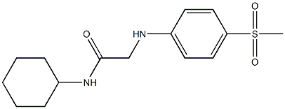 N-cyclohexyl-2-[(4-methanesulfonylphenyl)amino]acetamide 结构式