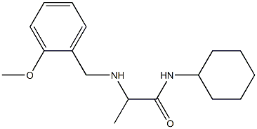 N-cyclohexyl-2-{[(2-methoxyphenyl)methyl]amino}propanamide 结构式