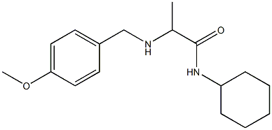 N-cyclohexyl-2-{[(4-methoxyphenyl)methyl]amino}propanamide 结构式