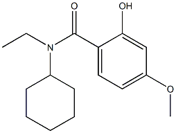 N-cyclohexyl-N-ethyl-2-hydroxy-4-methoxybenzamide 结构式