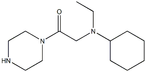 N-cyclohexyl-N-ethyl-N-(2-oxo-2-piperazin-1-ylethyl)amine 结构式
