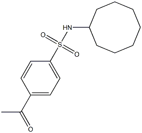 N-cyclooctyl-4-acetylbenzene-1-sulfonamide 结构式