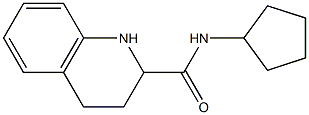 N-cyclopentyl-1,2,3,4-tetrahydroquinoline-2-carboxamide 结构式