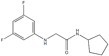 N-cyclopentyl-2-[(3,5-difluorophenyl)amino]acetamide 结构式