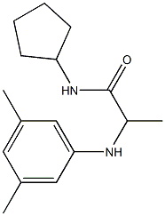 N-cyclopentyl-2-[(3,5-dimethylphenyl)amino]propanamide 结构式