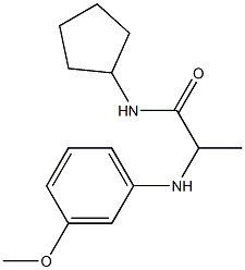 N-cyclopentyl-2-[(3-methoxyphenyl)amino]propanamide 结构式