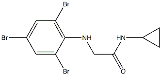 N-cyclopropyl-2-[(2,4,6-tribromophenyl)amino]acetamide 结构式