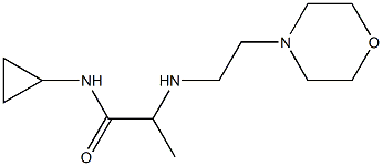 N-cyclopropyl-2-{[2-(morpholin-4-yl)ethyl]amino}propanamide 结构式