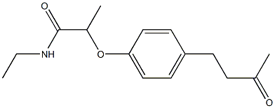 N-ethyl-2-[4-(3-oxobutyl)phenoxy]propanamide 结构式