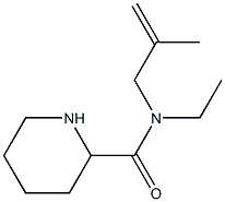 N-ethyl-N-(2-methylprop-2-enyl)piperidine-2-carboxamide 结构式