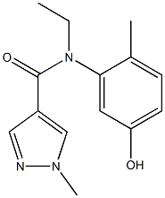 N-ethyl-N-(5-hydroxy-2-methylphenyl)-1-methyl-1H-pyrazole-4-carboxamide 结构式