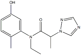 N-ethyl-N-(5-hydroxy-2-methylphenyl)-2-(1H-1,2,4-triazol-1-yl)propanamide 结构式