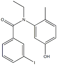 N-ethyl-N-(5-hydroxy-2-methylphenyl)-3-iodobenzamide 结构式