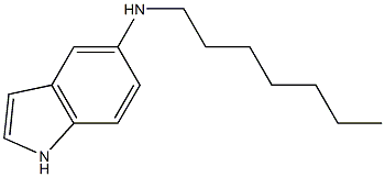 N-heptyl-1H-indol-5-amine 结构式