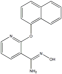 N'-hydroxy-2-(1-naphthyloxy)pyridine-3-carboximidamide 结构式