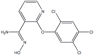 N'-hydroxy-2-(2,4,5-trichlorophenoxy)pyridine-3-carboximidamide 结构式