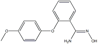 N'-hydroxy-2-(4-methoxyphenoxy)benzene-1-carboximidamide 结构式