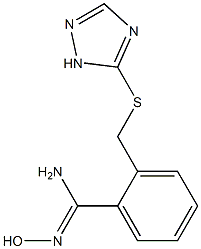 N'-hydroxy-2-[(1H-1,2,4-triazol-5-ylsulfanyl)methyl]benzene-1-carboximidamide 结构式