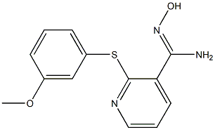 N'-hydroxy-2-[(3-methoxyphenyl)sulfanyl]pyridine-3-carboximidamide 结构式