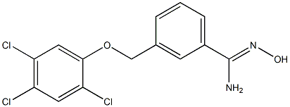 N'-hydroxy-3-(2,4,5-trichlorophenoxymethyl)benzene-1-carboximidamide 结构式