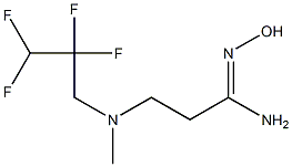 N'-hydroxy-3-[methyl(2,2,3,3-tetrafluoropropyl)amino]propanimidamide 结构式