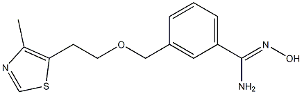 N'-hydroxy-3-{[2-(4-methyl-1,3-thiazol-5-yl)ethoxy]methyl}benzenecarboximidamide 结构式