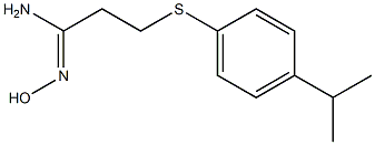 N'-hydroxy-3-{[4-(propan-2-yl)phenyl]sulfanyl}propanimidamide 结构式