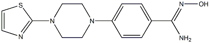 N'-hydroxy-4-[4-(1,3-thiazol-2-yl)piperazin-1-yl]benzene-1-carboximidamide 结构式