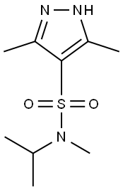N-isopropyl-N,3,5-trimethyl-1H-pyrazole-4-sulfonamide 结构式