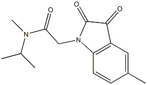 N-methyl-2-(5-methyl-2,3-dioxo-2,3-dihydro-1H-indol-1-yl)-N-(propan-2-yl)acetamide 结构式